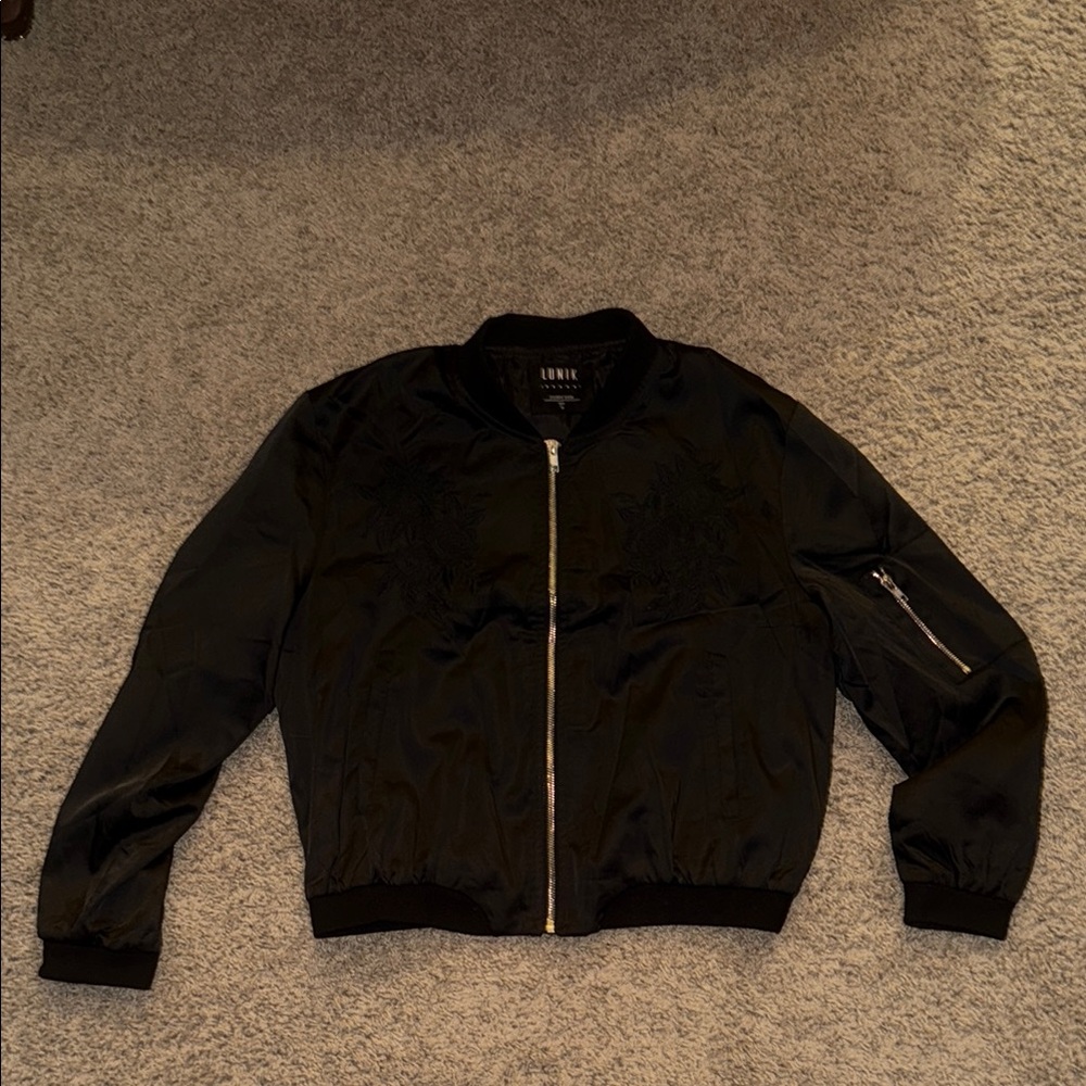 Urban Outfitters Black Bomber Jacket